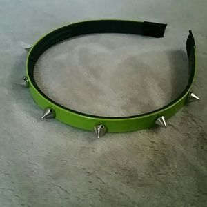 Spiked Green Headband